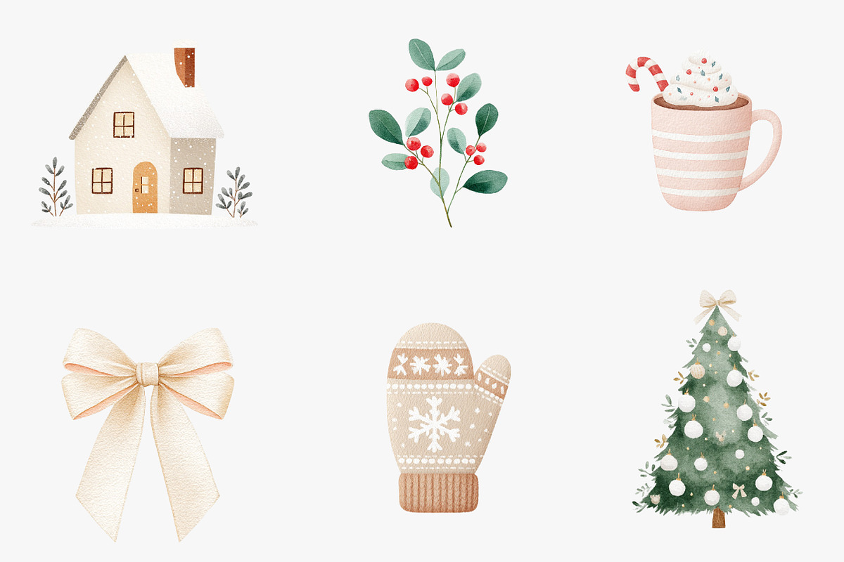 Minimal christmas clipart, an Illustration by CreationArt (Photo 4 of 5)