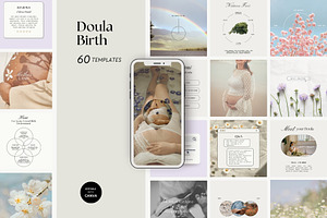 Doula Instagram Templates, a Social Media Template by Terraa Studio Design