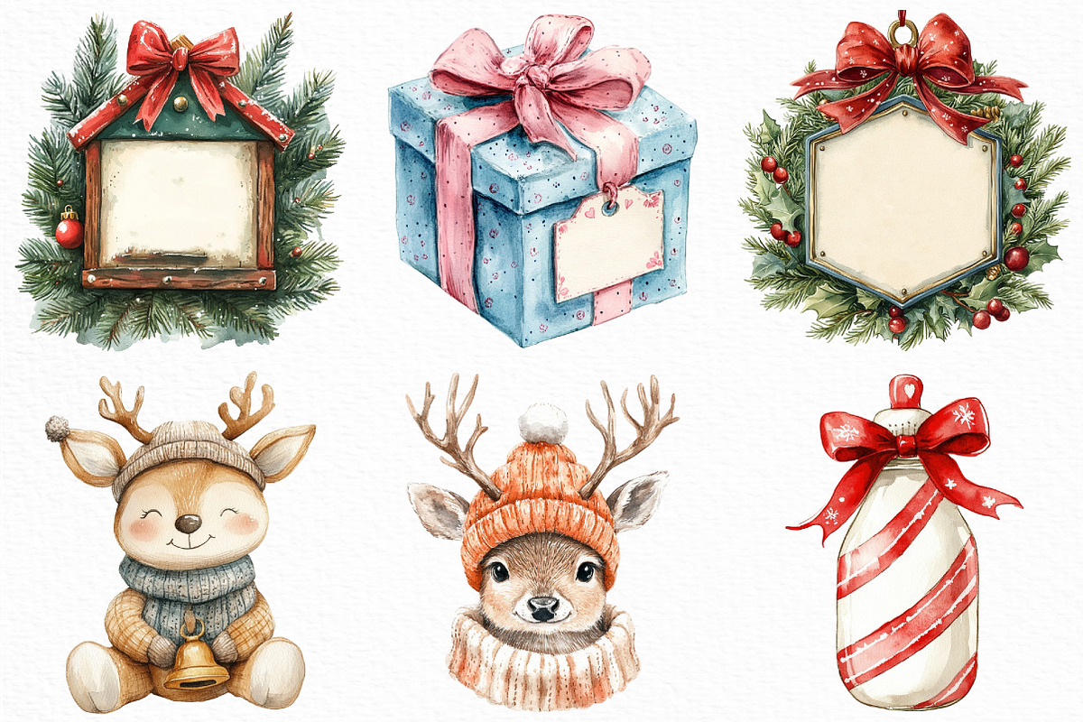 Baby’s 1st Christmas Clipart, an Illustration by Craft Nest (Photo 3 of 6)
