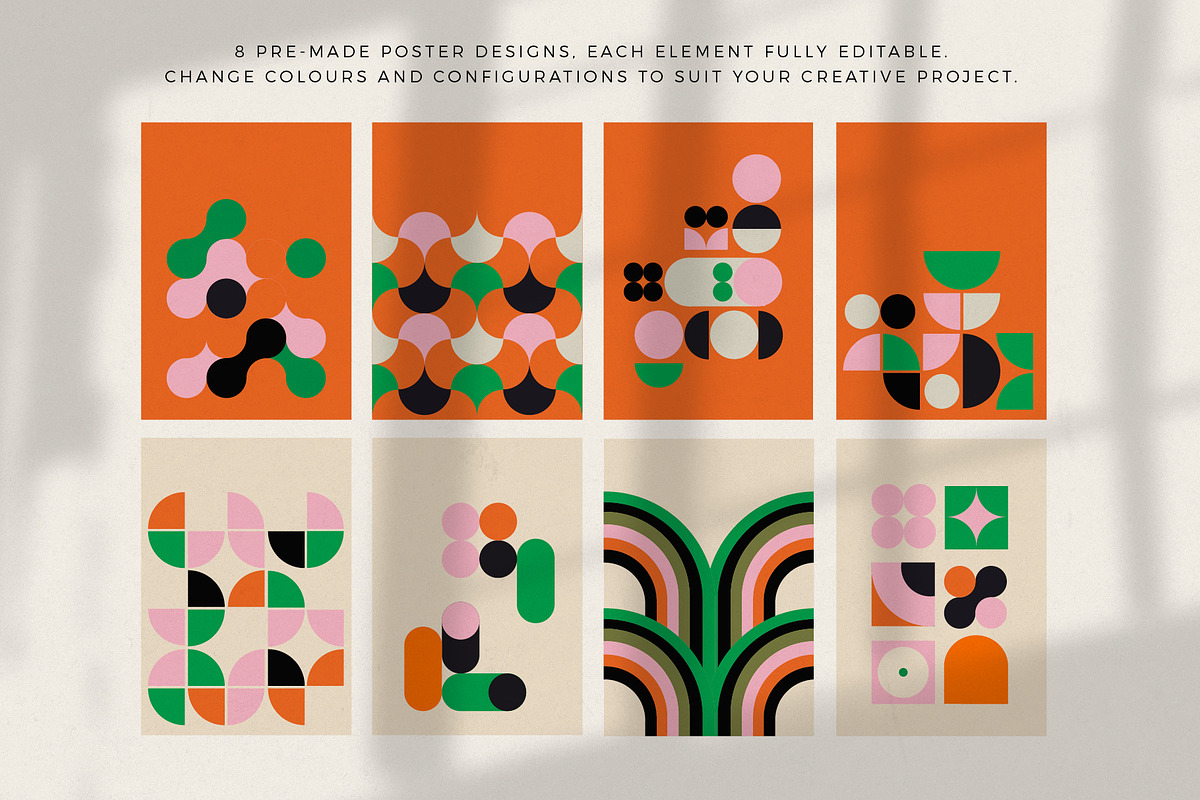 Curvy Abstract Geometric shapes, a Pattern Graphic by Mazarine Silver (Photo 6 of 9)