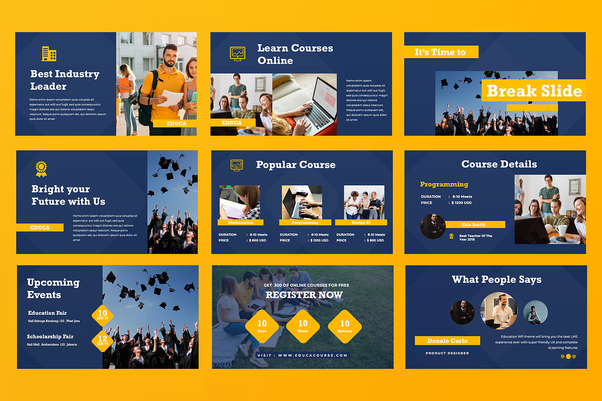 Educa Education Keynote Presentation, a Presentation Template by TMint ...