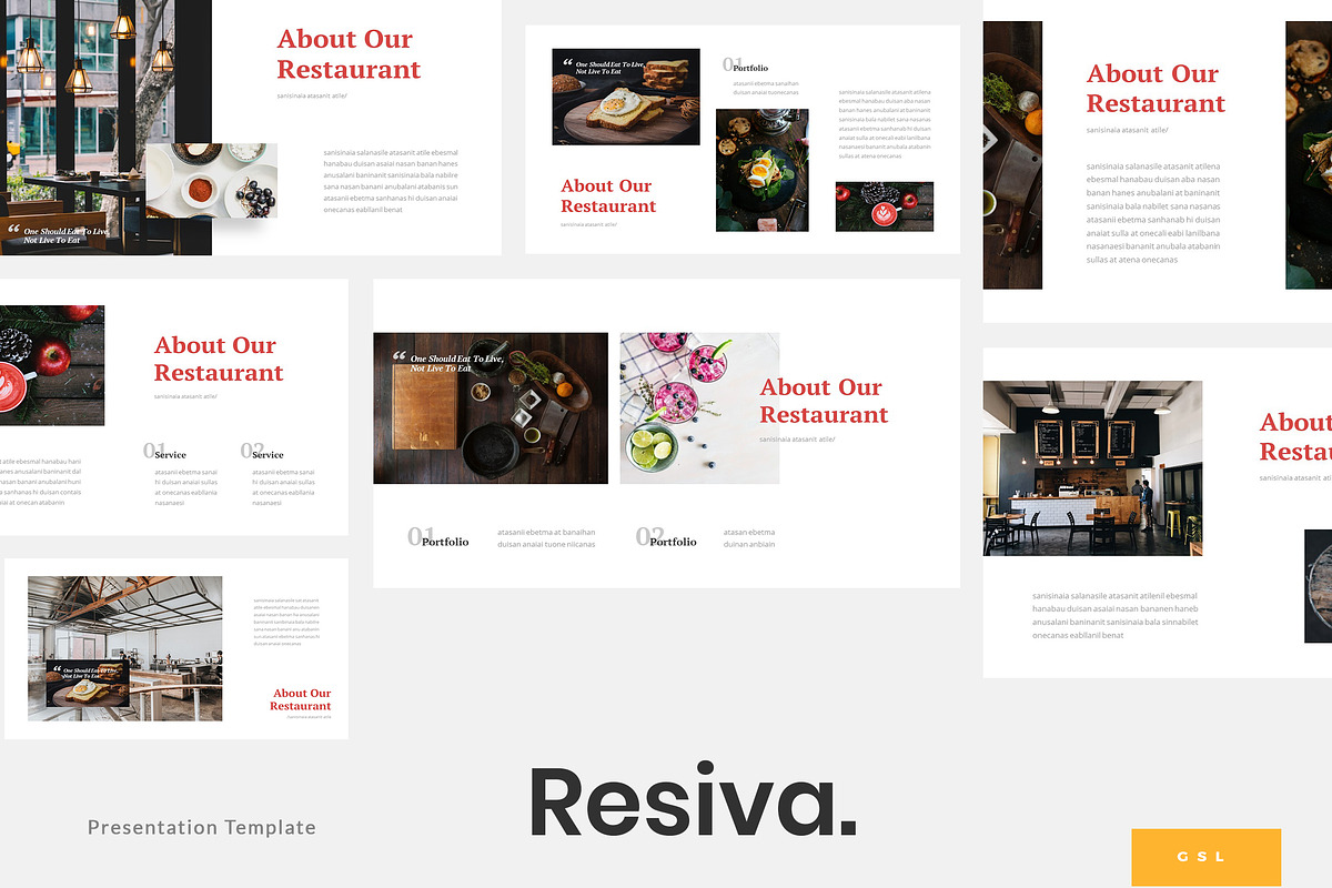 Resiva - Food Google Slide, a Presentation Template by naulicreative (Photo 1 of 4)