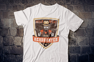 Cowboy Western Headhunter Badge