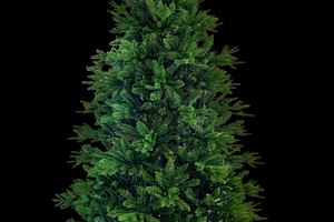 Bare artificial Christmas tree