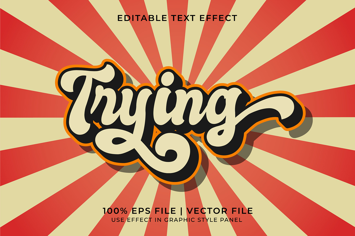 Trying Vintage Text Effect Bundle, a Layer Style Add-On by WM48 Shop (Photo 8 of 10)