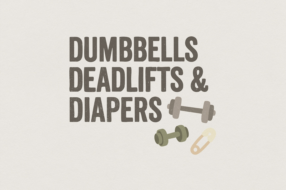 Dumbbells Deadlifts & Diapers PNG, an Illustration by SharpMarketplace (Photo 1 of 3)