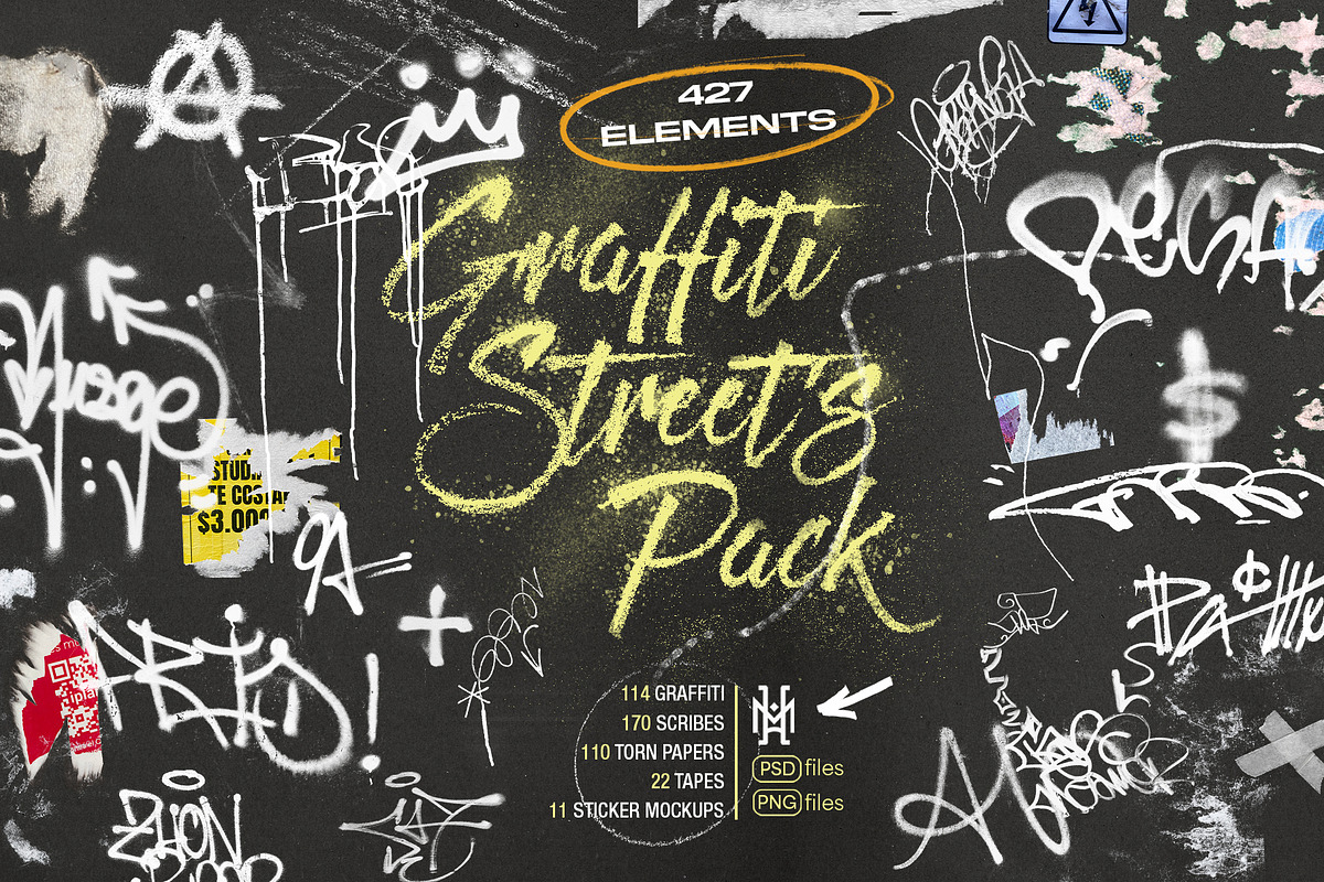 Graffiti Street's Pack PNG Elements, an Object Graphic by Broken Bitmap (Photo 1 of 20)