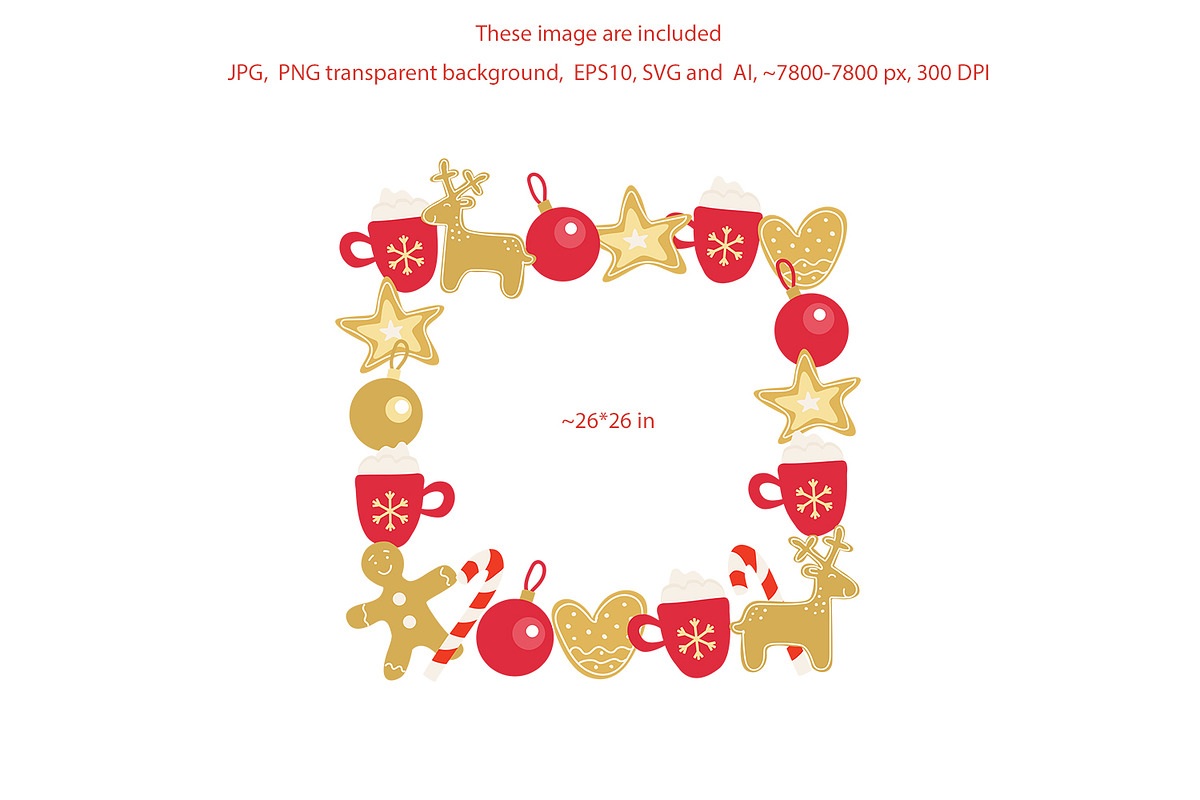 Merry Christmas Vector Collection, a Decorative Illustration by Anna Druzhkova (Photo 3 of 10)