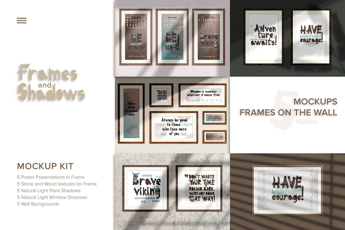 5 MockUps — Poster in Frame, a Print Template by Zimages (Photo 1 of 12)