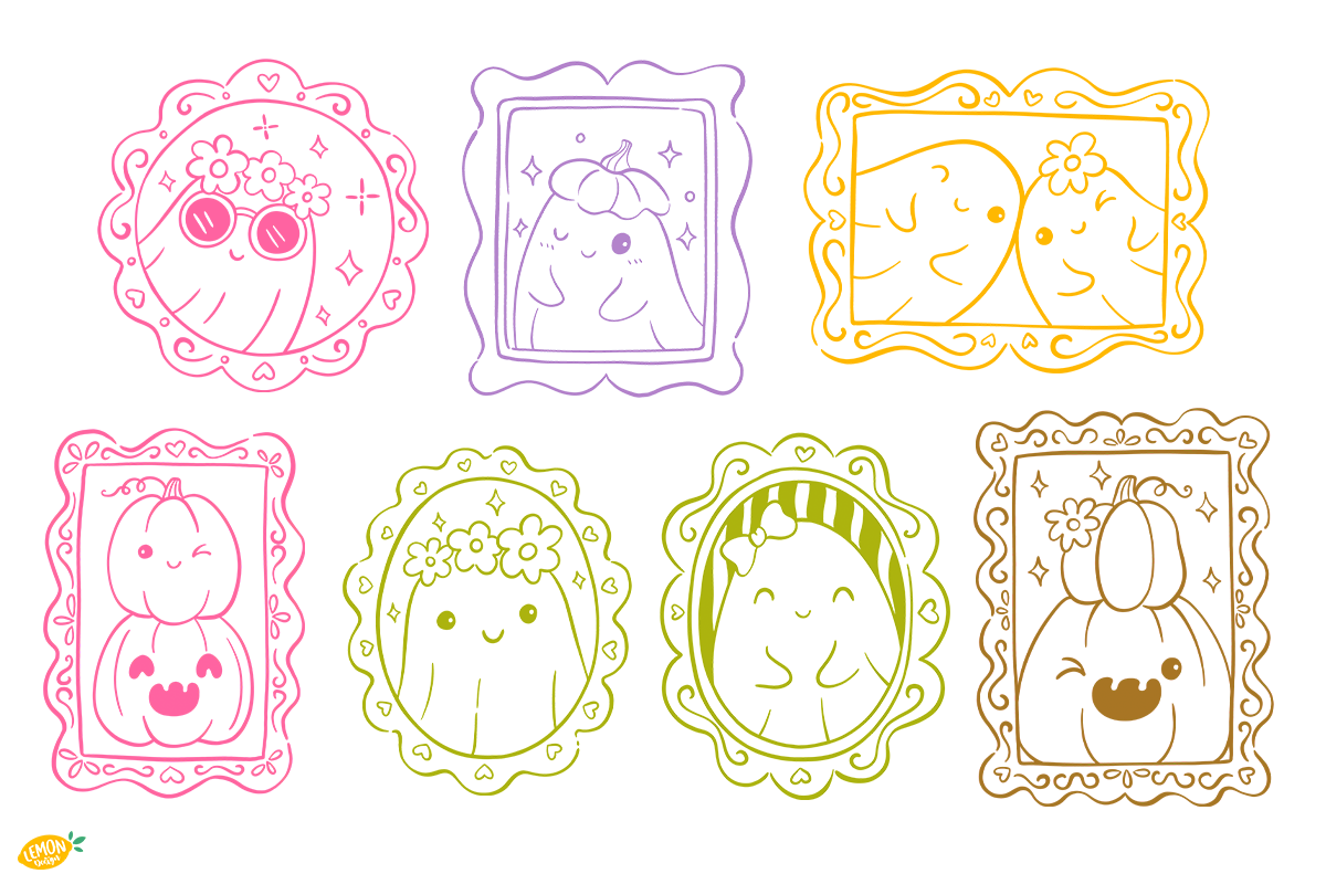 Halloween Frames Hand Drawn PNG, a Seasonal Illustration by LemonDesign (Photo 3 of 3)