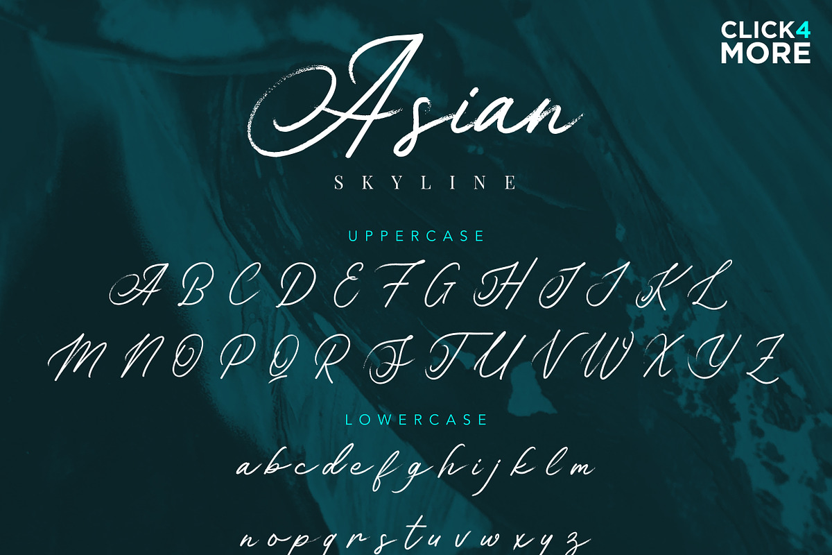 Asian Skyline - Casual Summer Font preview 8