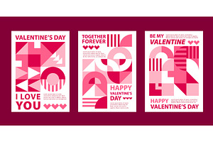 Valentine day love posters, a Seasonal Illustration by Buch&Bee