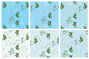 Spring Greenery Watercolor Set