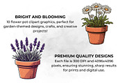 Flower Pot Clipart Garden PNG Art, a Decorative Illustration by QM_ART (Thumbnail 3 of 7)