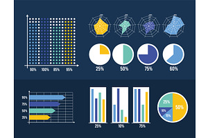 Six Statistics Infographics Icons