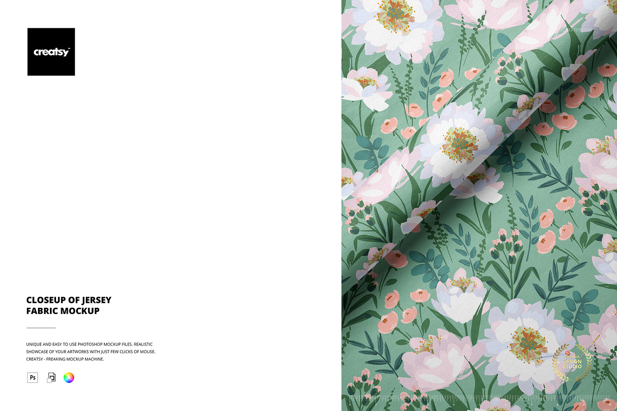 Closeup of Jersey Fabric Mockup, a Household Mockup by creatsy5 (Photo 1 of 6)