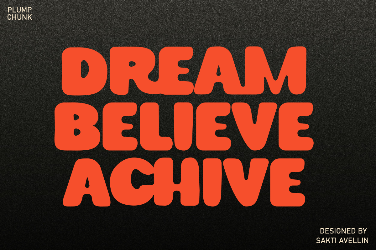 Plump Chunk - Display Font, a Sans Serif Font by SaktiAvellin (Photo 2 of 7)
