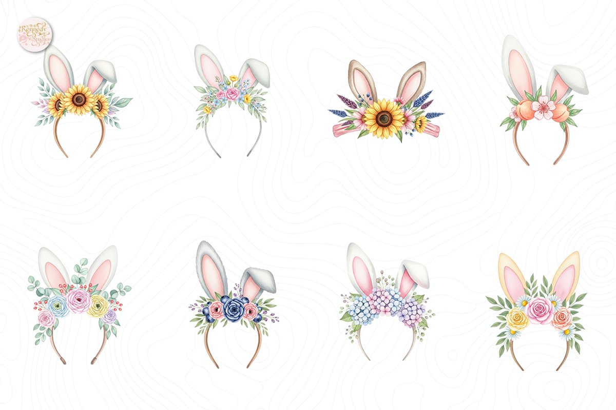 Easter Bunny Ears PNG Clipart Cute., an Object Illustration by KennedyStudio (Photo 3 of 5)