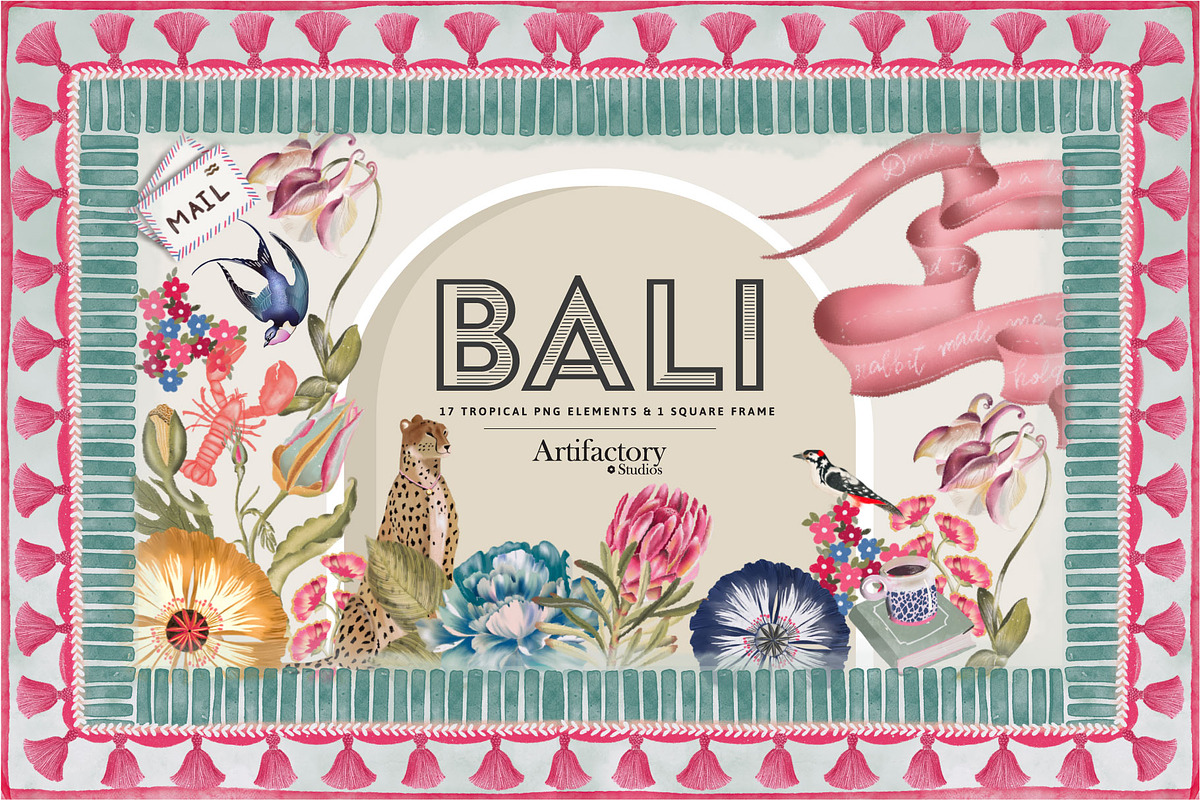 Bali PNG Element Bundle, an Animal Illustration by Artifactory Studios (Photo 1 of 7)