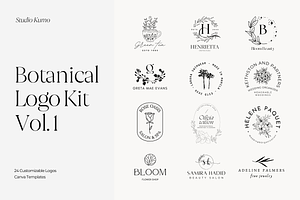 Botanical Logo Kit Templates Vol.1