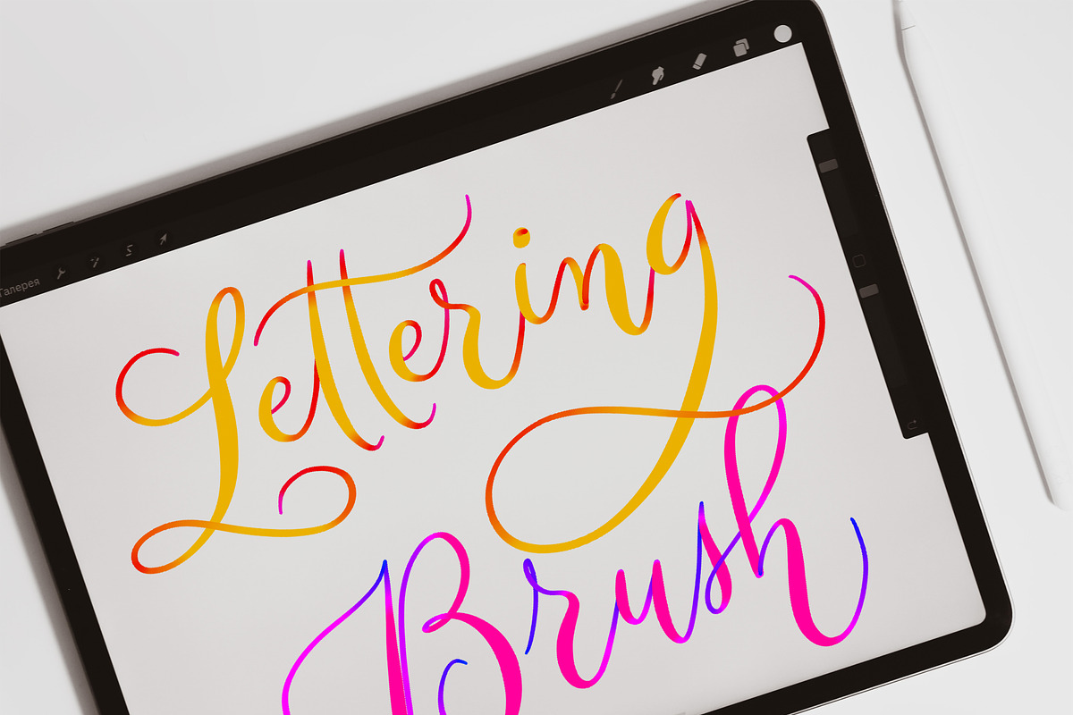 Lettering Brush For Procrete, a Brush Add-On by ValeryDan (Photo 5 of 5)
