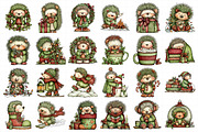 Hedgehog Christmas Clipart, an Illustration by Daily.Designs (Thumbnail 4 of 5)