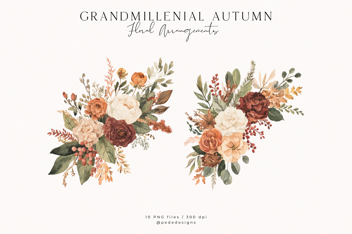 Grandmillenial Autumn Collection, a Seasonal Illustration by PeDe Designs (Photo 15 of 33)