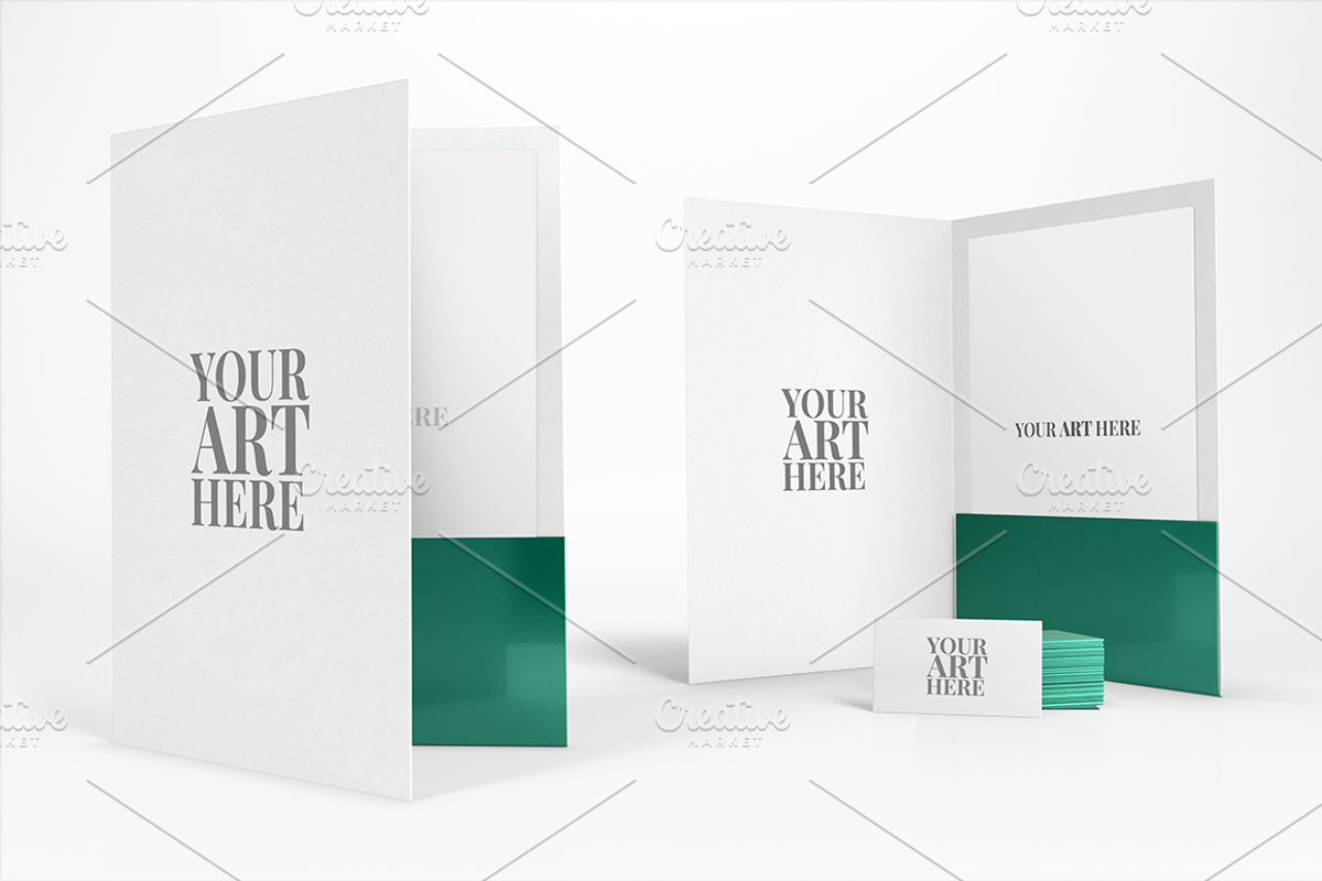Presentation Folders Mockup, a Print Template by The Mockup Archive (Photo 1 of 6)