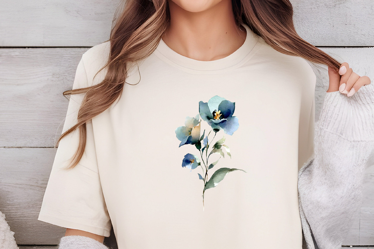 Elegant Midnight Blue Florals, an Illustration by DreamCafeArt (Photo 4 of 6)