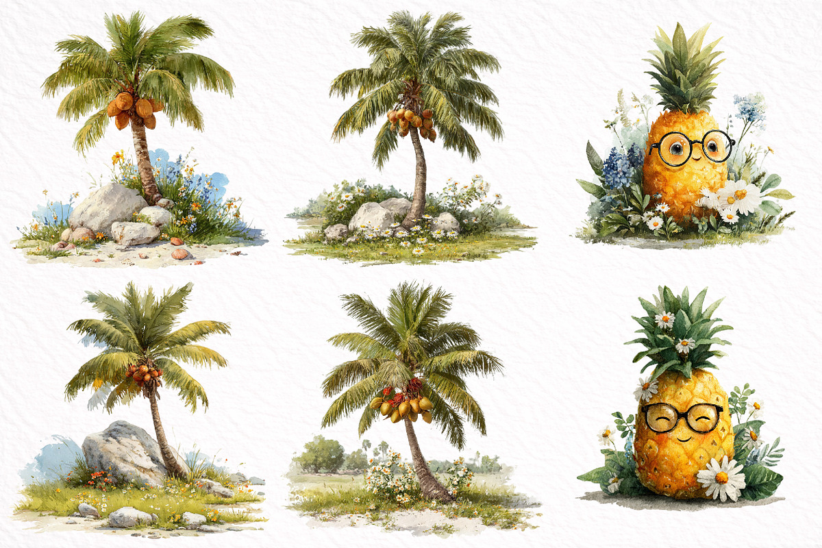 Whimsical Summer Clipart Bundle, an Illustration by DreamArtGraphic (Photo 7 of 8)