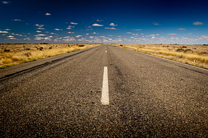 Road Ahead Low Perspective, a Nature Photo by THP Creative