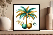 Watercolor Gold & Teal Nautical, an Illustration by DreamCafeArt (Thumbnail 5 of 5)