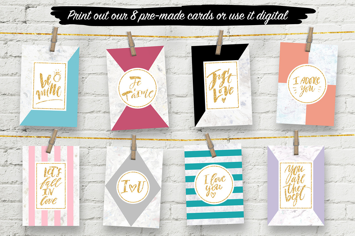 Love Expressions Handlettering Pack, a Texture Illustration by Spencerian Sisters (Photo 2 of 8)