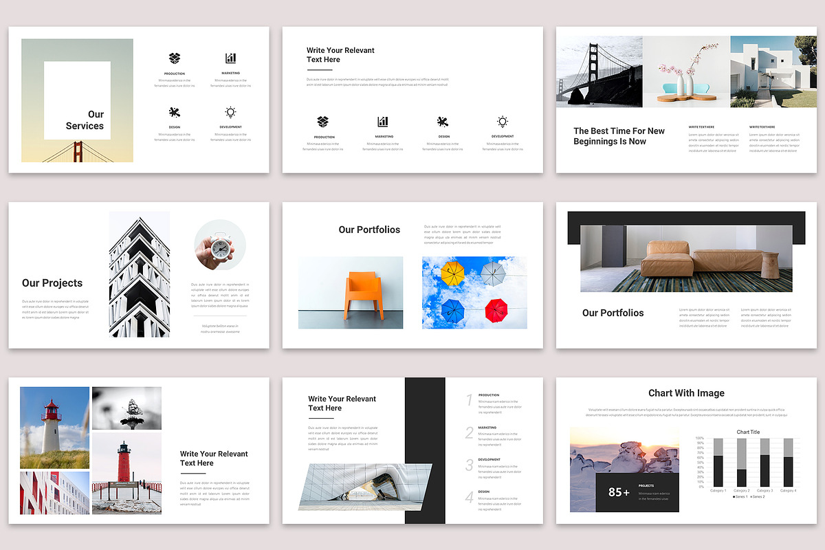 UM Minimalist Powerpoint Template preview 4