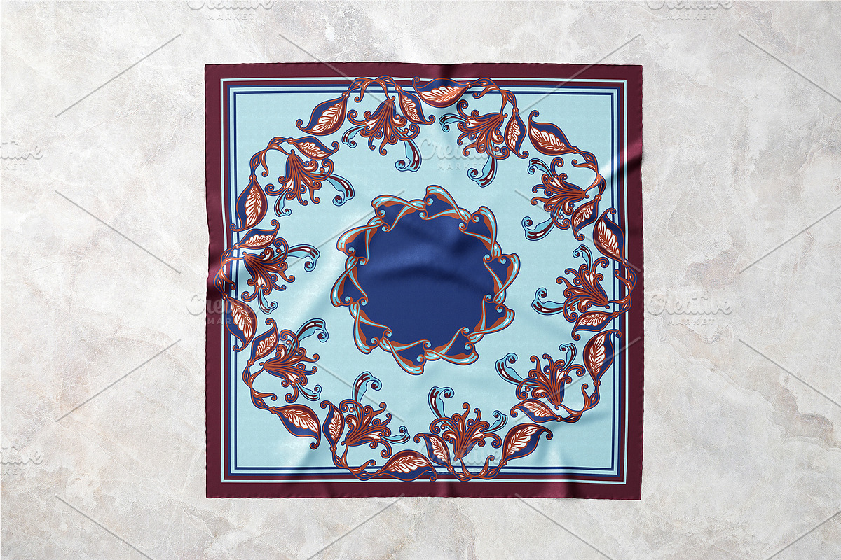 Art Nouveau Lily Garland Scarf, an Object Graphic by ilustrinna (Photo 4 of 10)