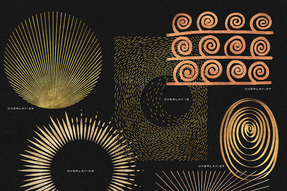 Gold Spiral & Sunburst Overlays, an Object Graphic by alonahaidash (Photo 10 of 13)