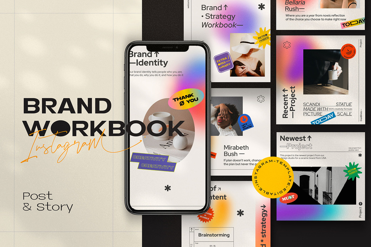 Gradient Brand Workbook Instagram, a Social Media Template by Dirtytemp Studio (Photo 1 of 6)