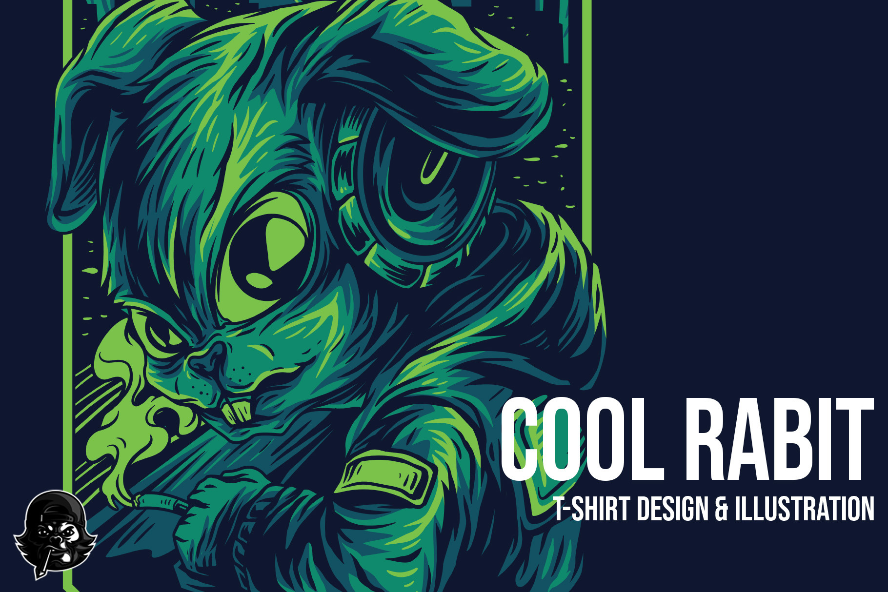 Cool Rabbit Remastered Illustration, a Work Illustration by badsyxn