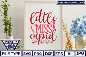 Little Miss Cupid SVG Cut File