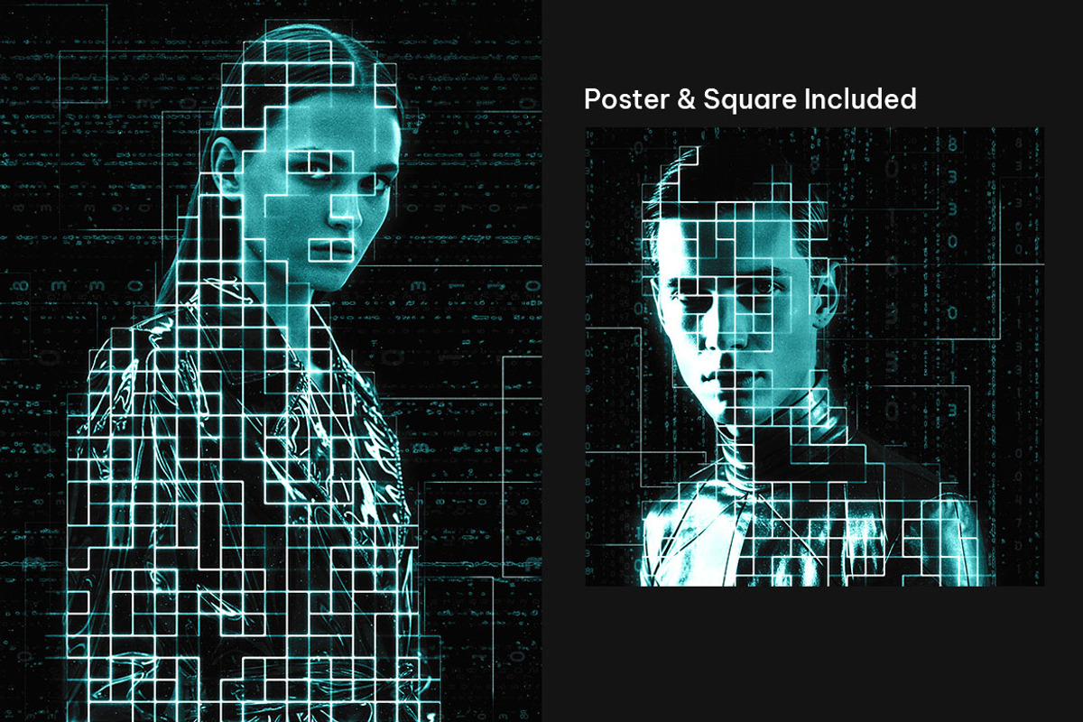 Sci-Fi Matrix Photo Effect, a Layer Style Add-On by dokudokunomi
