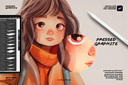 Procreate Pressed Graphite Brushes, a Brush Add-On by Spasibenko Art (Thumbnail 3 of 5)