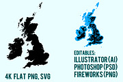 UK & Ireland Vector Map, an Object Graphic by Chequered Ink (Thumbnail 2 of 2)