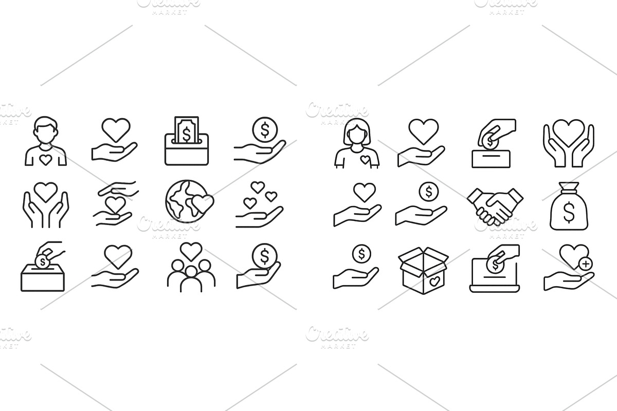 Symbols of charity and support, a Person Illustration by ZinetroN