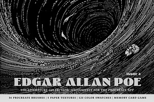 Edgar Allan Poe Procreate Kit