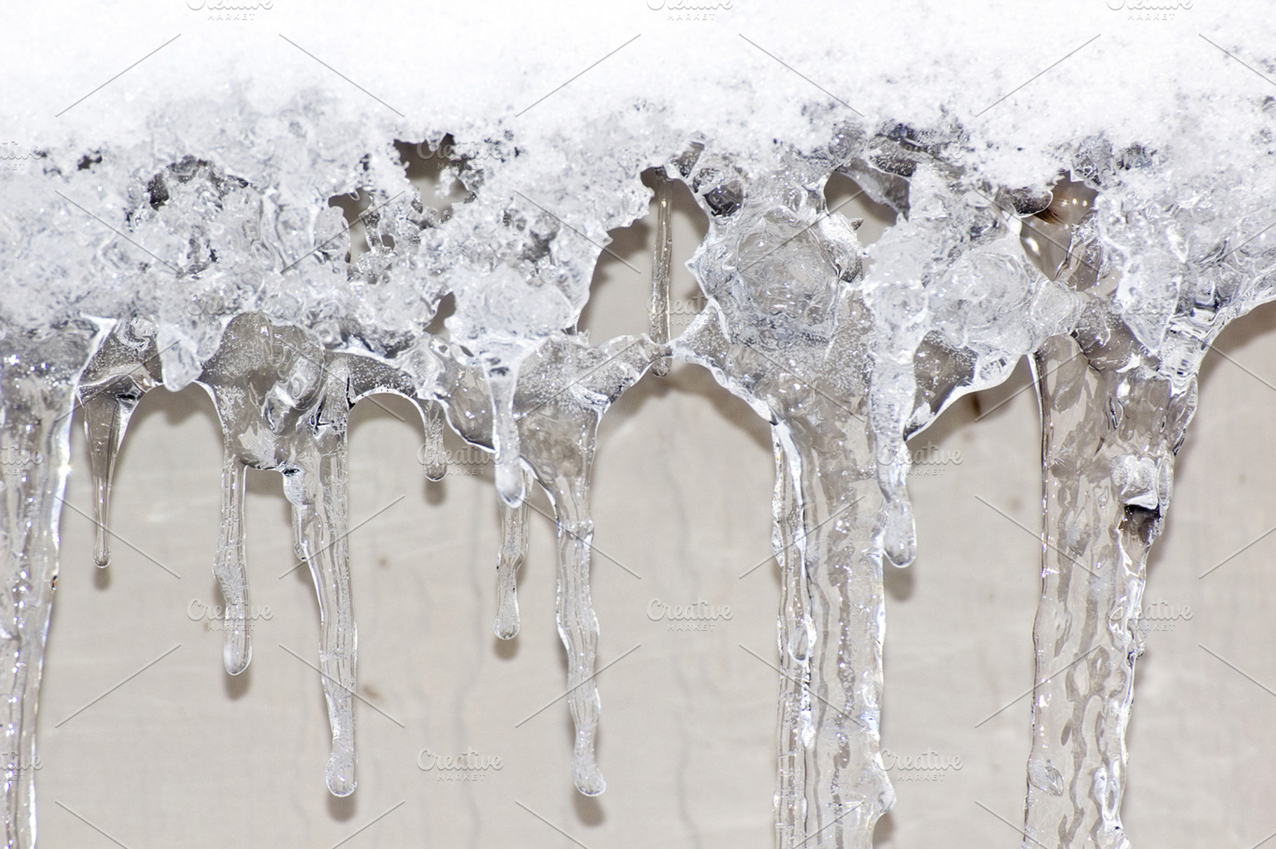 melting snow background