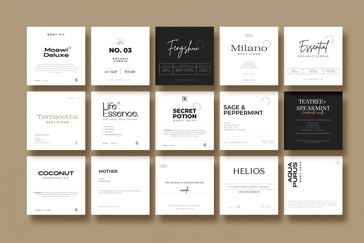 Bespoke & Minimal Labels for CANVA, a Templates & Theme by AndrewPixel (Photo 5 of 12)