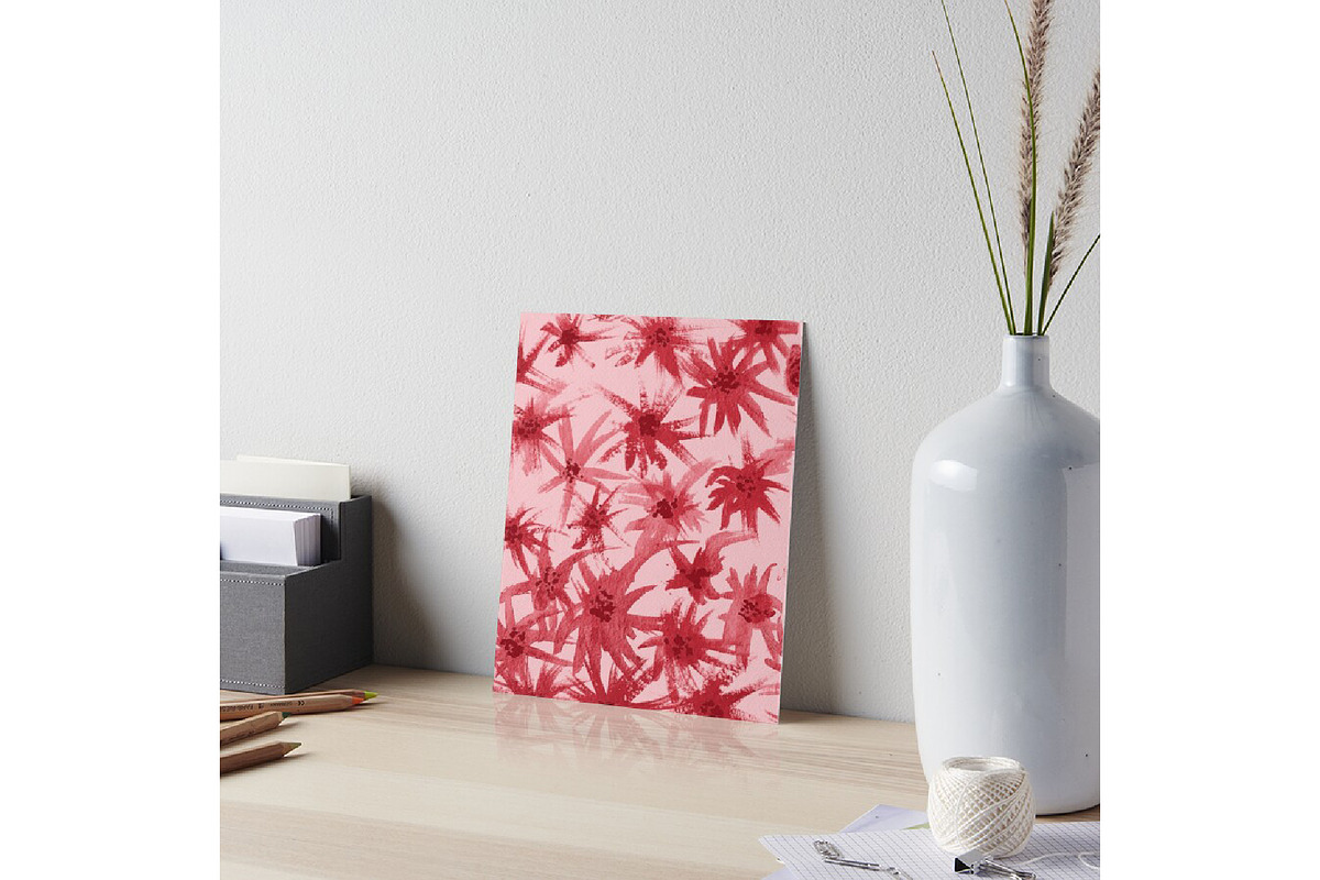 Rebel Botanics – Bold Red Botanical, a Texture Illustration by kraalikaacreations (Photo 5 of 5)