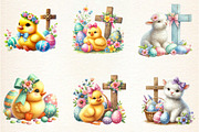 Easter Lamb and Goose Clipart Bundle, an Illustration by DreamArtGraphic (Thumbnail 3 of 4)