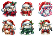 Christmas Bunny Clipart Bundle, an Illustration by SinaCreation (Thumbnail 3 of 7)