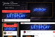 Neon YouTube Channel Art, a Social Media Template by Andrew Skoch Design (Thumbnail 3 of 4)